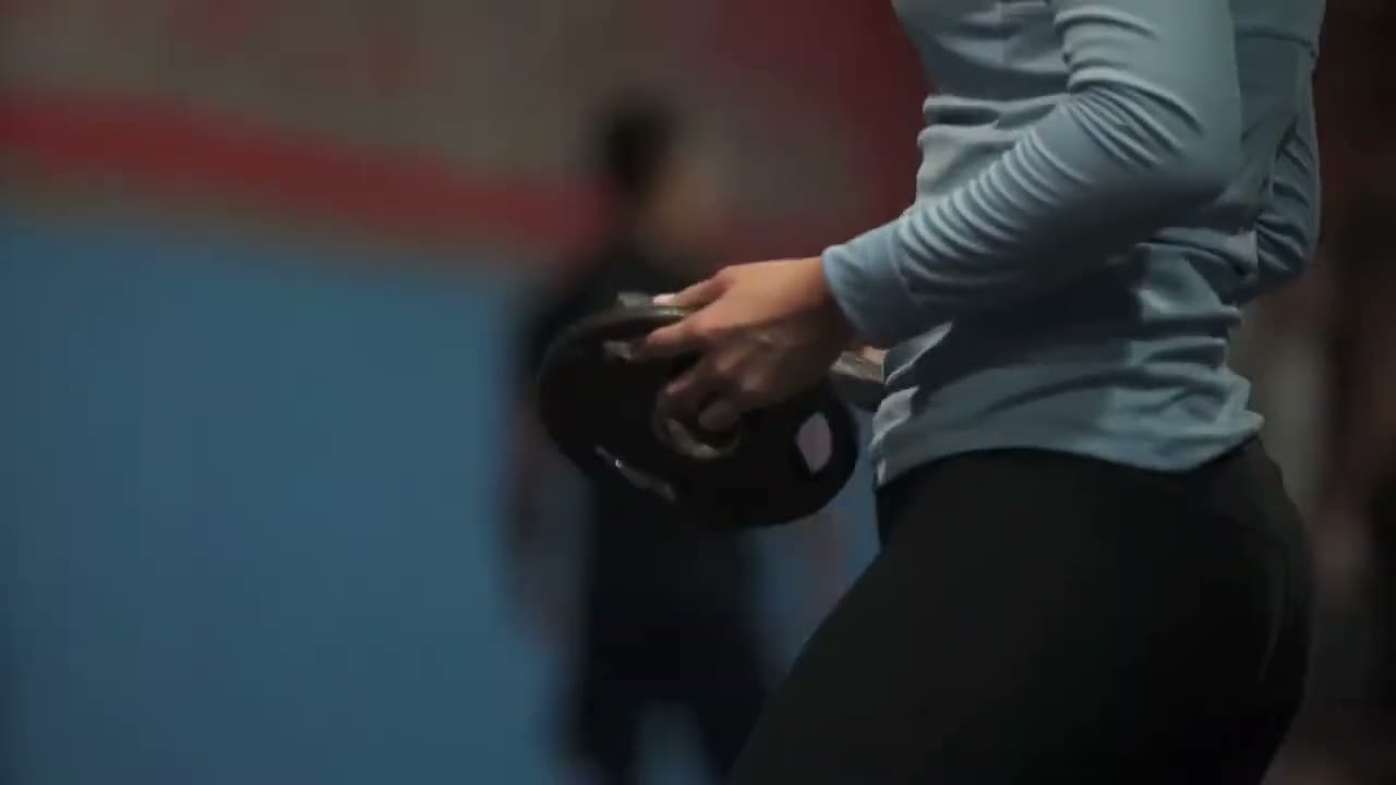 Athlete mid-effort